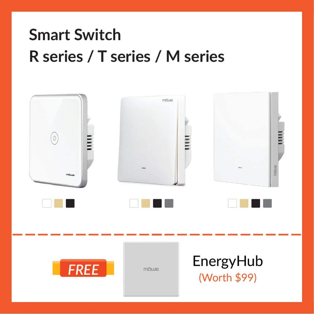 Mowe Smart Switch Package — R, T and M series smart switches with free EnergyHub