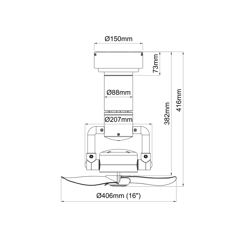 Acorn Corner DC-360 Corner Fan