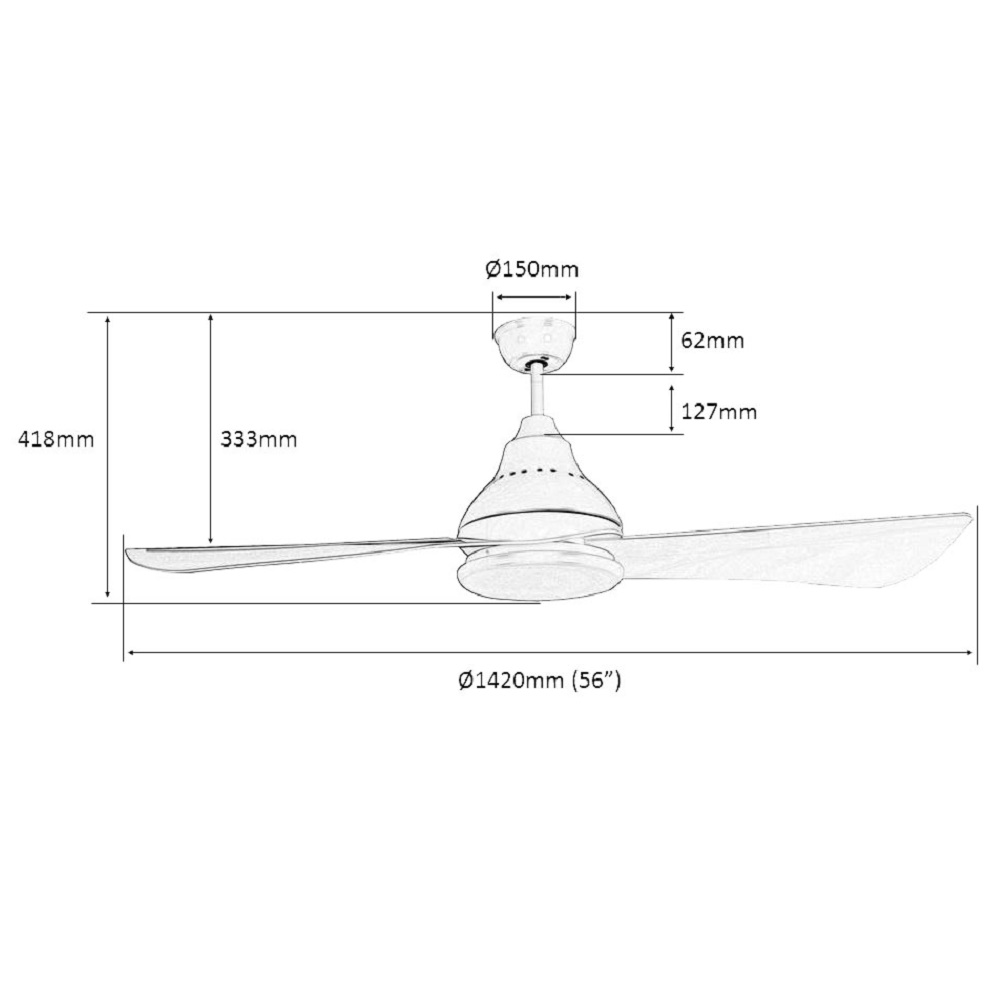 Acorn Futuriste AC-309 LED Ceiling Fan