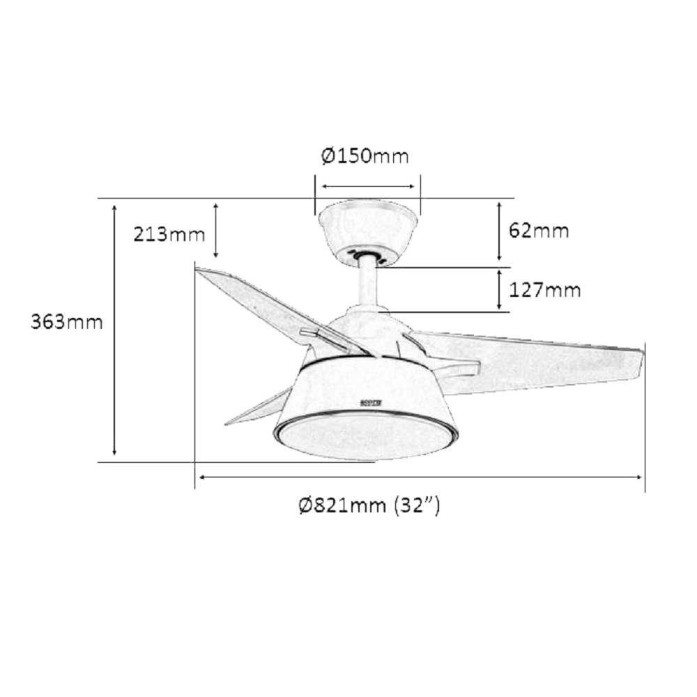 Acorn Rapido AC-268 LED Ceiling Fan