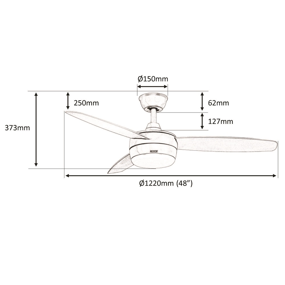 Acorn Rotatoire AC-108 LED Ceiling Fan