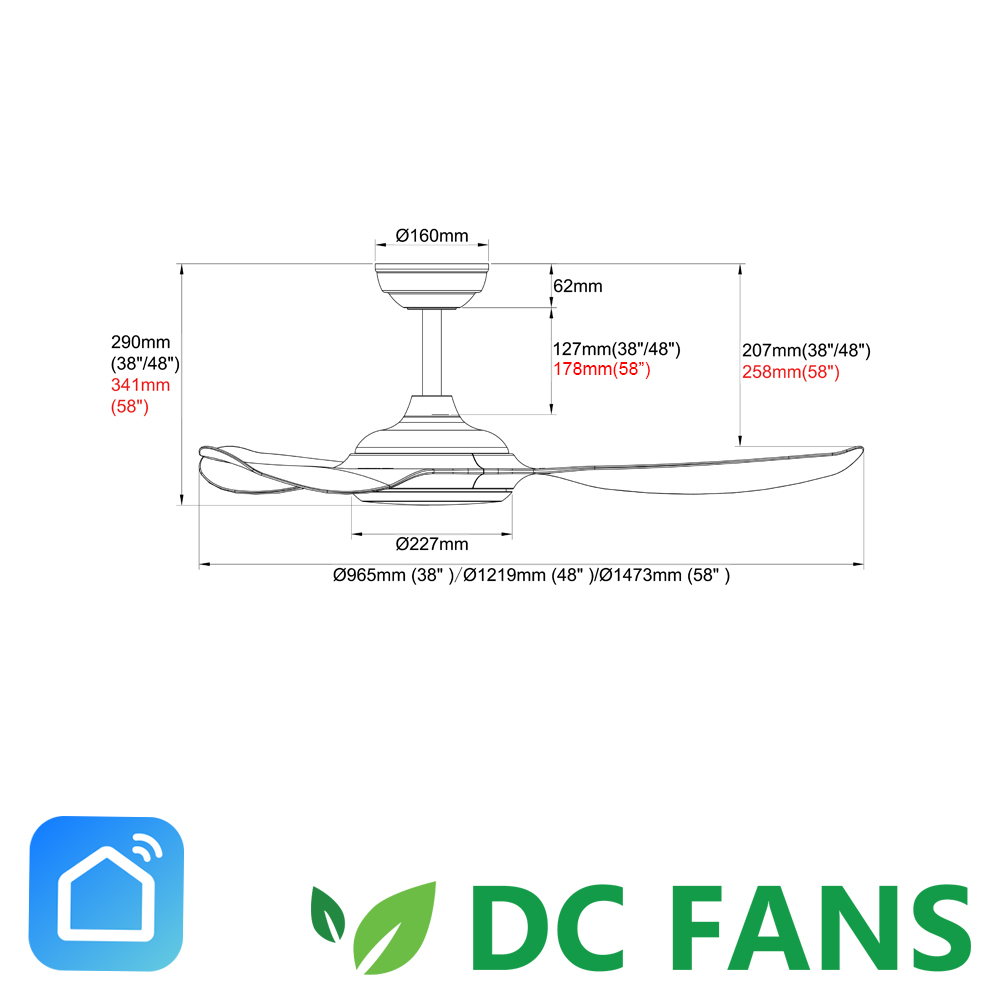 Acorn Voga DC-368 DC Ceiling Fan