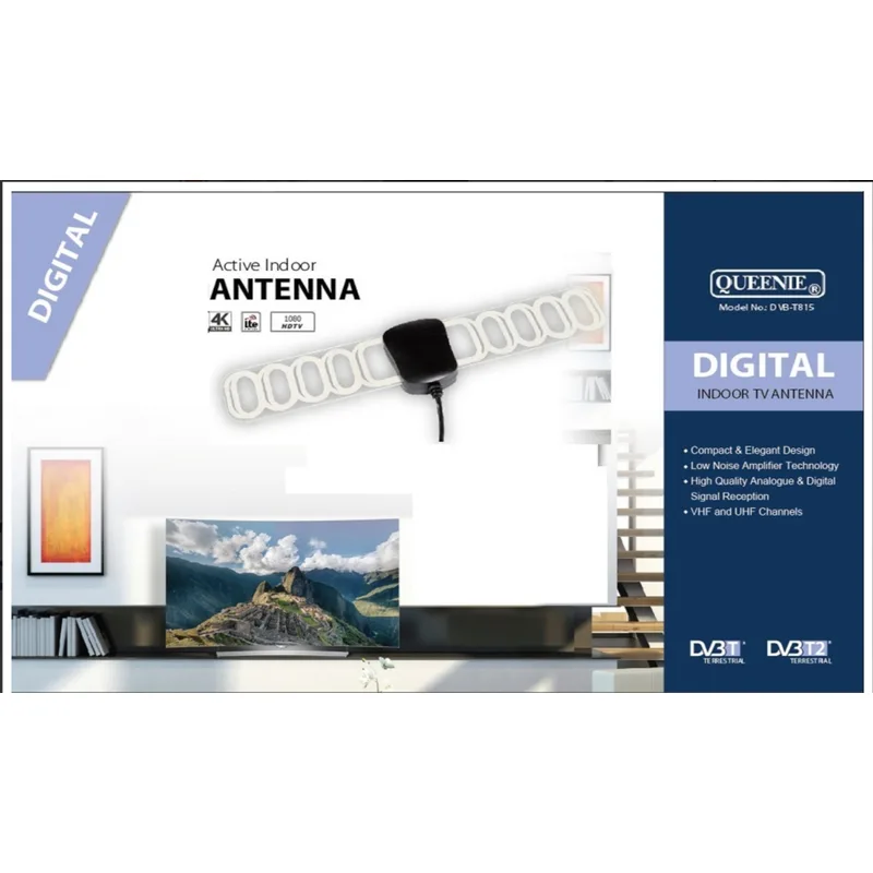 Queenie DVB-T815 Digital Indoor TV Antenna
