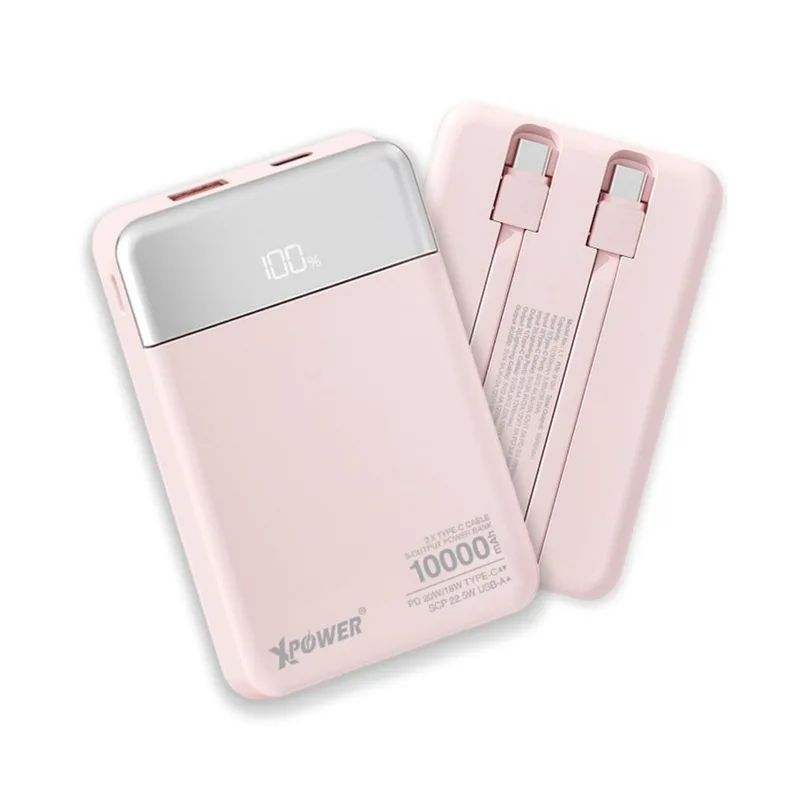 Xpower B10H Built-in Type-c X 2 Cable — Pink