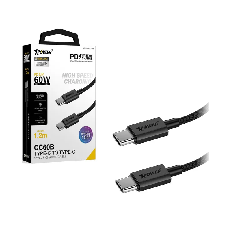 Xpower CC60B Type-c To C Cable — Black