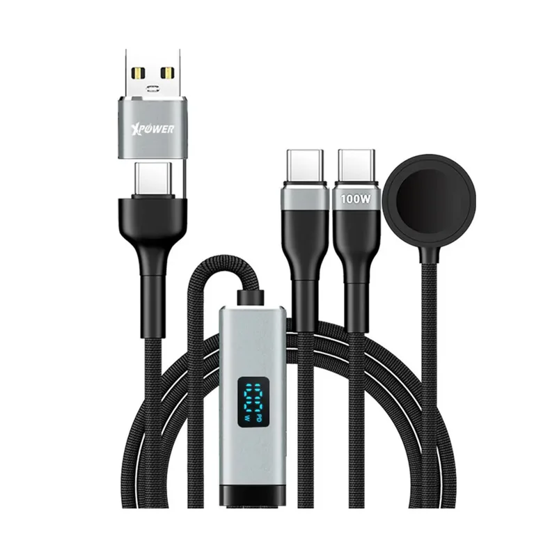 Xpower CW1 6-IN-1 Digital Display Charging Cable