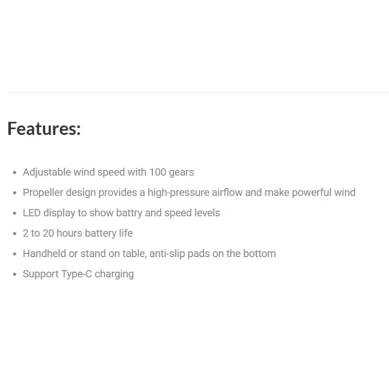 Xpower F16 Portable High Speed Fan — White