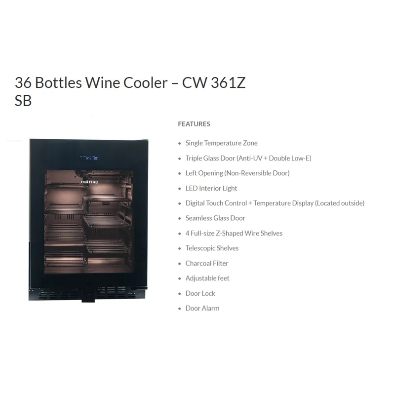 Chateau CW36IZSB 36 Bottles Wine Cooler