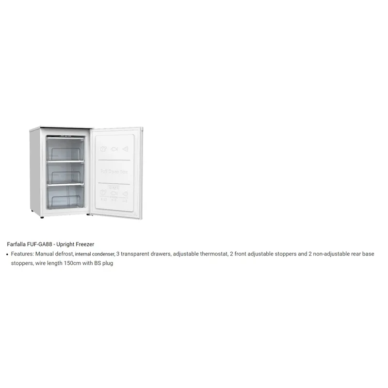 Farfalla FUF-GA88 87L Upright Freezer