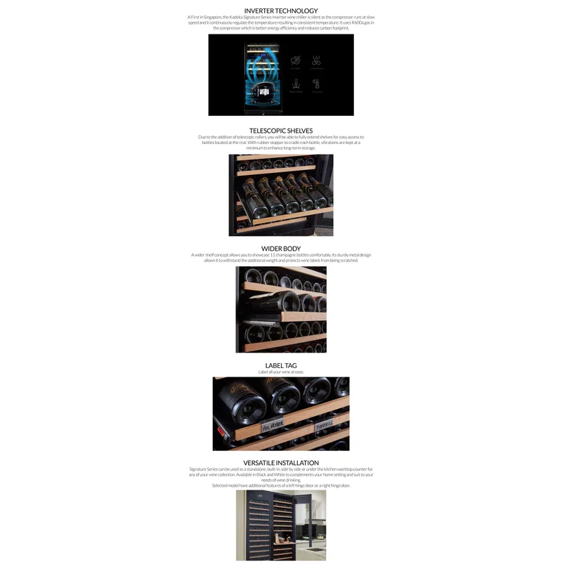 Kadeka KS-194TL 194 Bottles Wine Cooler