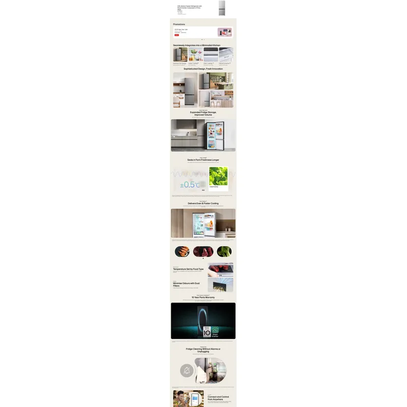 LG GB-B3354PY 335L 2 Door Fridge