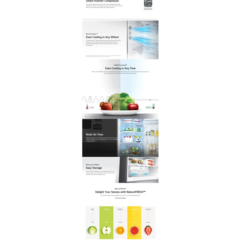 LG GT-B3302PZ 335L Top Freezer Fridge