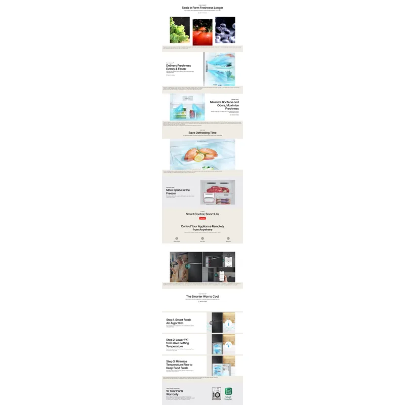 LG GT-B3953EP 395L Top Freezer Fridge