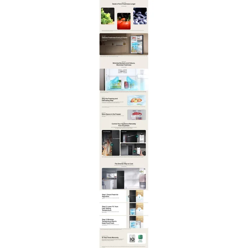 LG GT-B6085EP 612L Top Freezer Fridge
