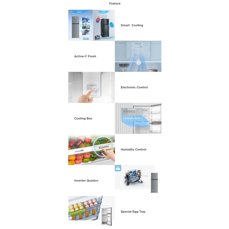 Midea MDRT385MTC28-SG 268L Top Mounted Fridge