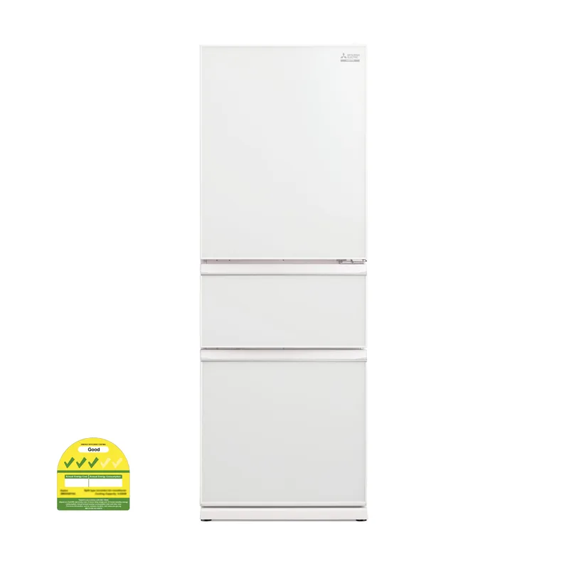 Mitsubishi MR-CGX46EX-GWH-P 363L 3 Door Fridge
