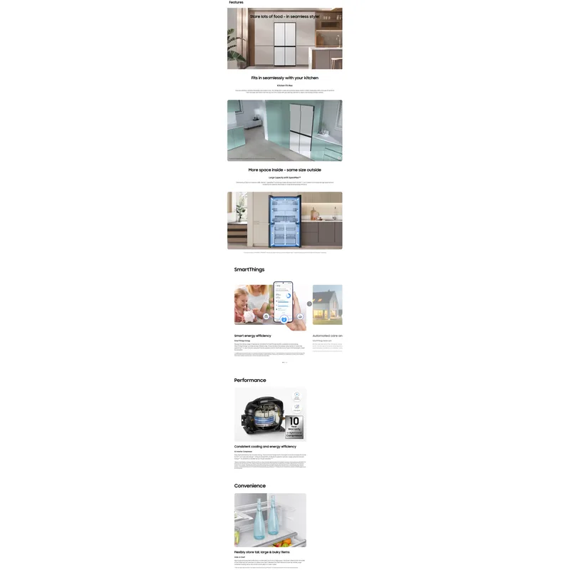 Samsung RM70F63R3WSS 648L 4 Door Fridge (bespoke)