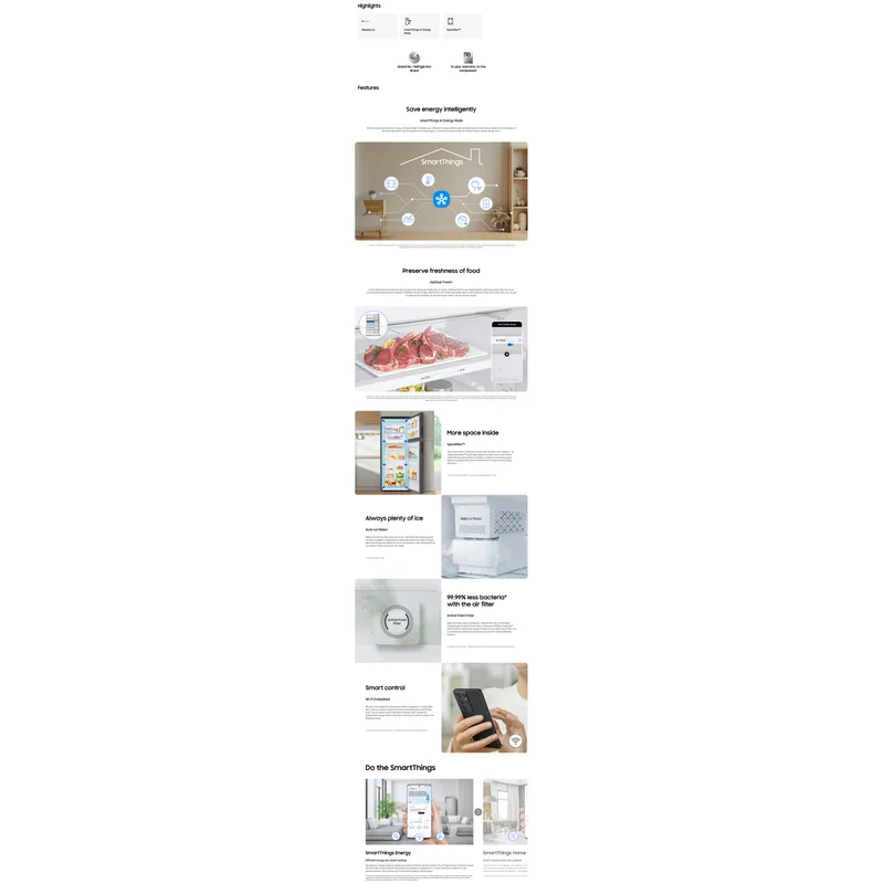 Samsung RT42CB6688B1SS 410L 2 Door Fridge