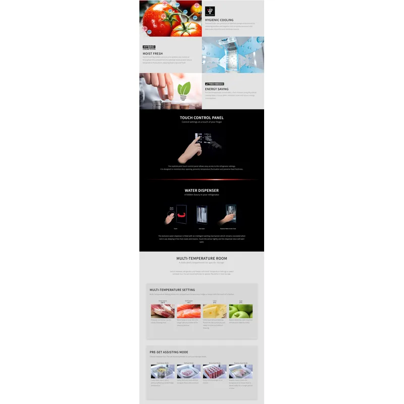 Sharp SJ-FX660W-BK 650L 5 Door Fridge With