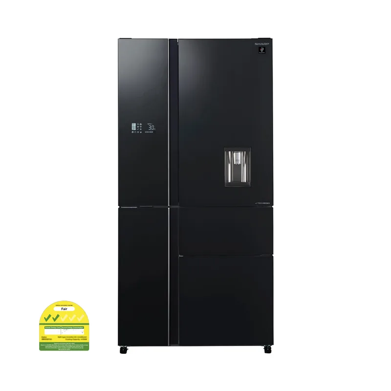 Sharp SJ-FX660W-BK 650L 5 Door Fridge With