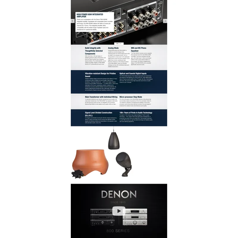 Denon PMA-800NEBKE2 Stereo Integrated Amplifier