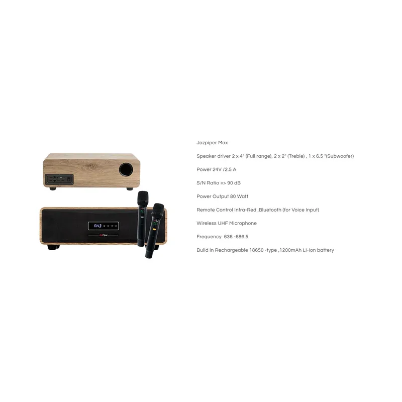 Jazpiper MAX 2.1 Family Karaoke Soundbar
