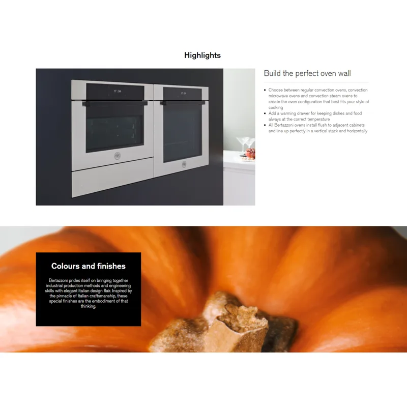 Bertazzoni F457MODMWTN 38L 45CM Combi-microwave