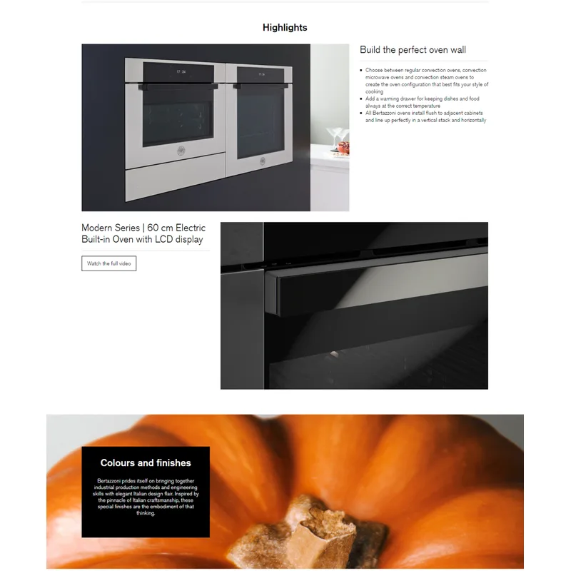 Bertazzoni F6011MODELN 76L 60CM Built-in Oven