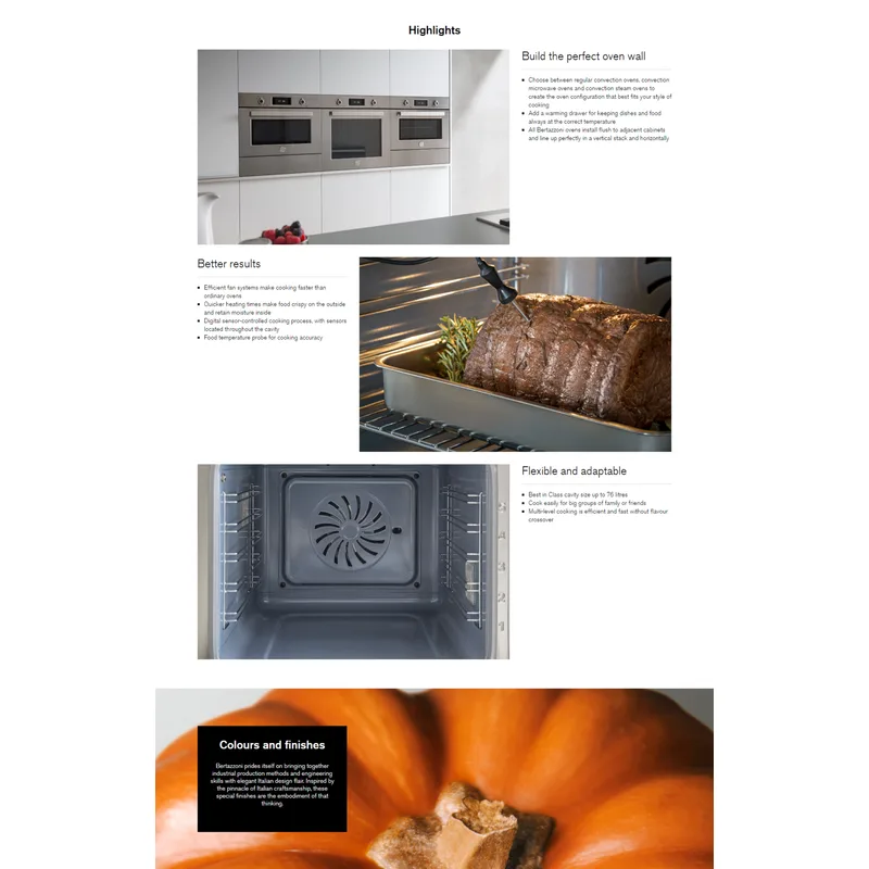 Bertazzoni F605PROEKX 76L 60CM Built-in Oven