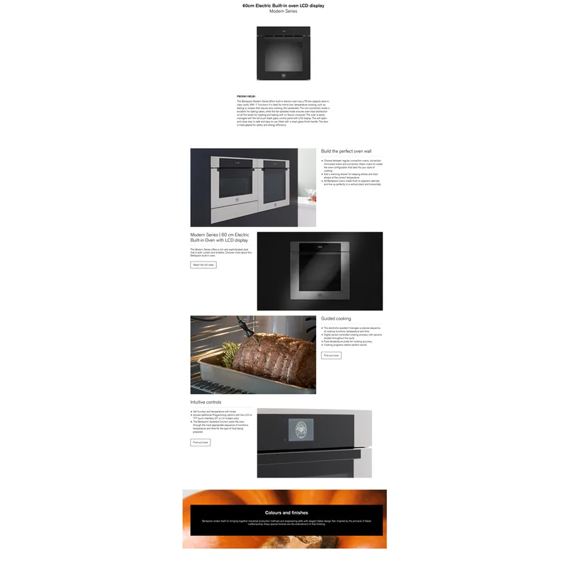 Bertazzoni FMOD6115ELB1 76L 60CM Built-in Oven