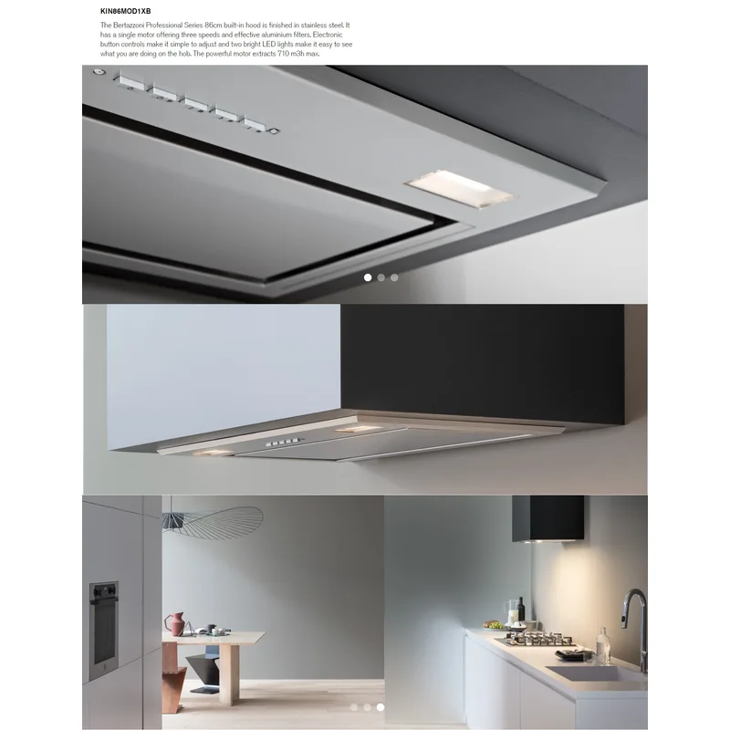 Bertazzoni KIN86MOD1XB 86CM Built-in Hood