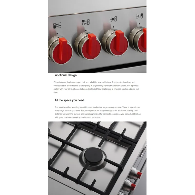 Bertazzoni RI64C61BXR 60CM 4 Burners Electric Oven Bx