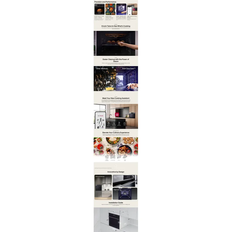 LG WSED7612B 76L Instaview Oven