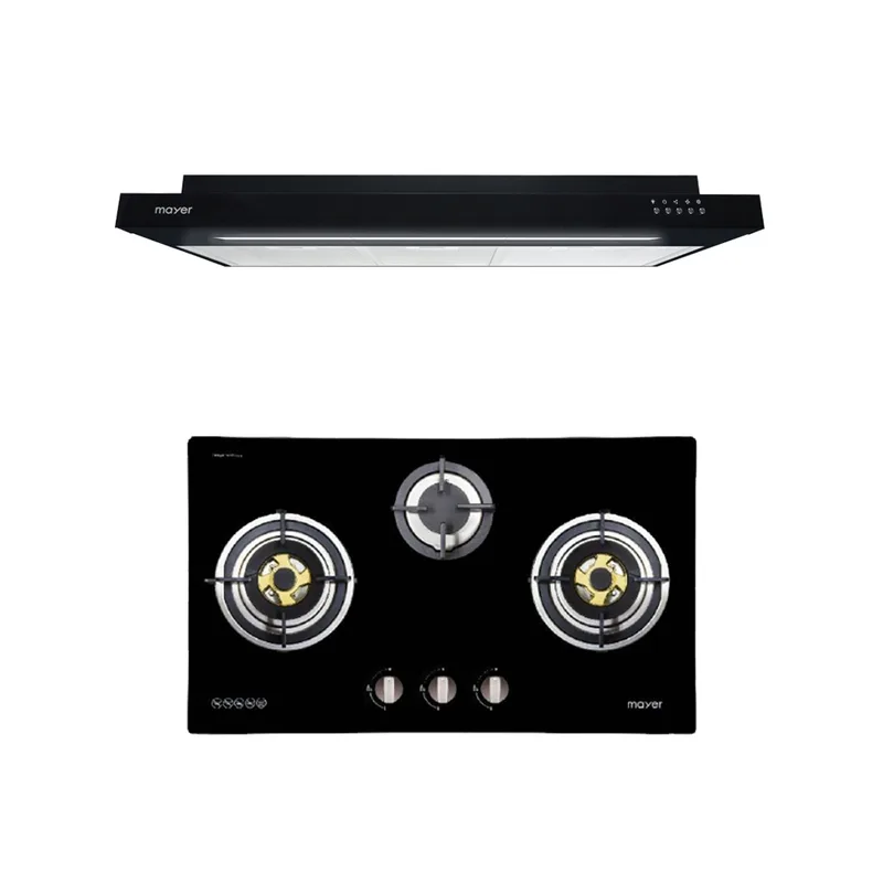 Mayer MMSI900LEDHS-BK+ MMGH883HI 90CM Semi Integrated Hood