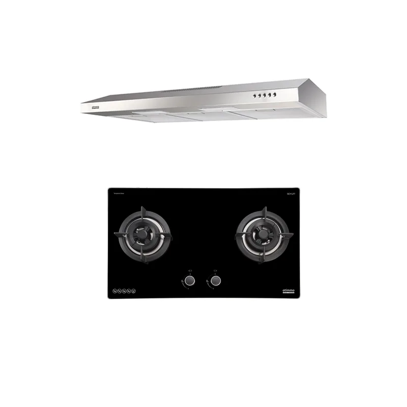 Otimmo ECH-2101S+EBH-6291S 90CM Slim HOOD/90CM 2 Burner Gas Cooker Hob