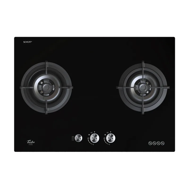 Turbo T702GV-BK 70CM Glass Hob With Safety Valve