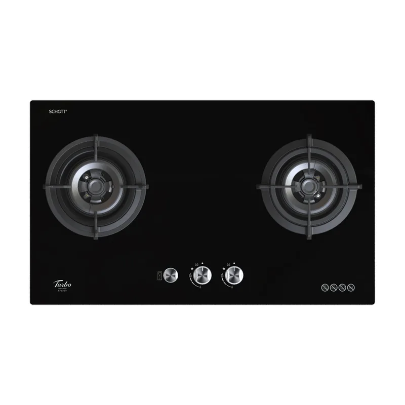 Turbo T762GV-BK 76CM Glass Hob With Safety Valve