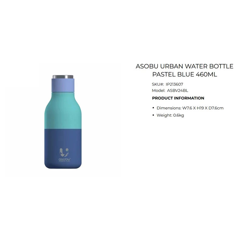 Asobu ASBV24BL 460ML Urban Water Bottle
