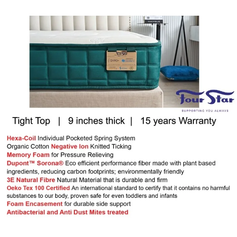 Four Star CHIRO ESSENCE - KING Non Flip Tight Top Design Mattress