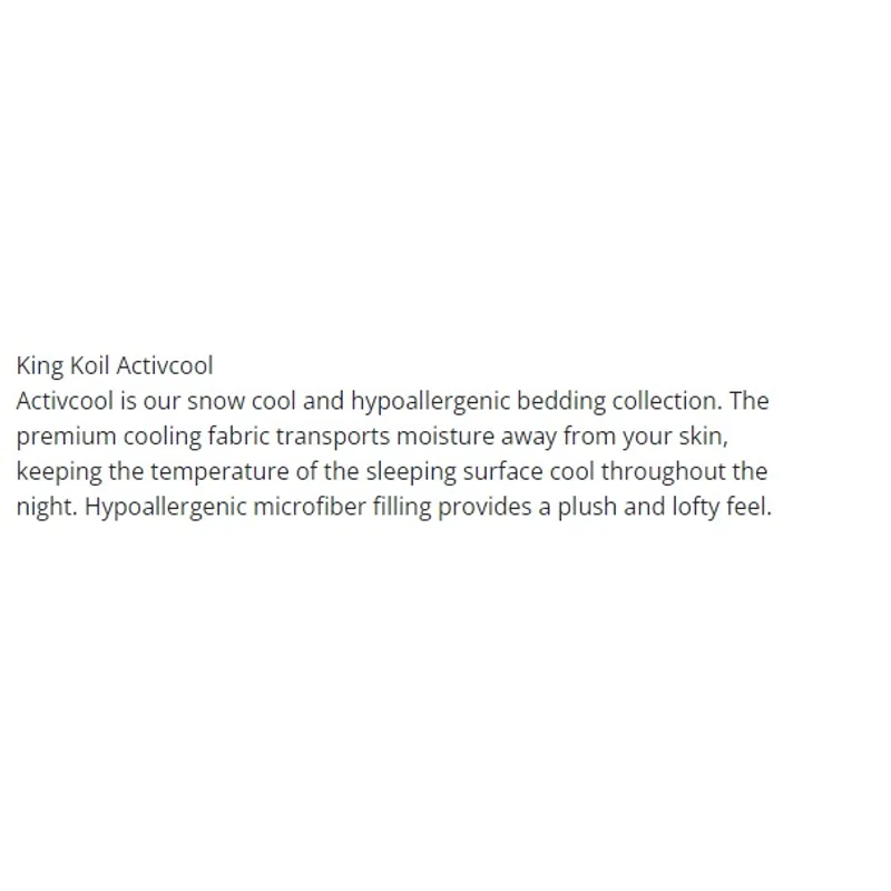 King Koil ACTIVCOOL PILLOW 1400G