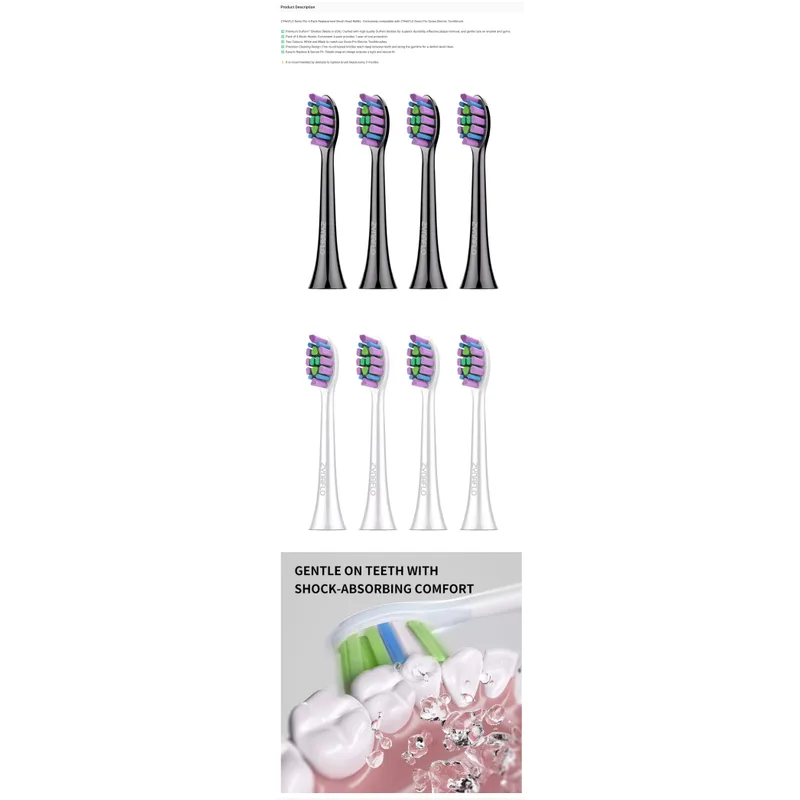 Zynaflo SONIC-PRO Brush Head Replacement — White