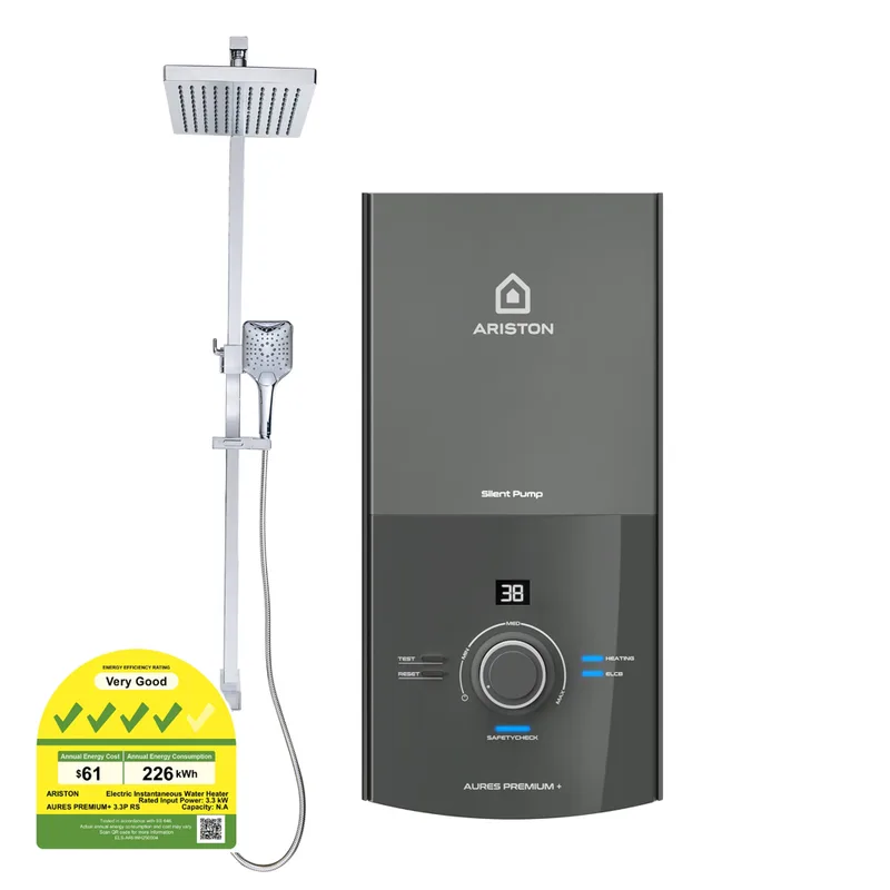 Ariston AURES PREMIUM+ 3.3P RS Instant Water Heater With Rain Shower