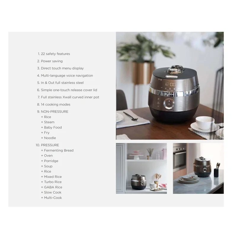 Cuckoo CRP-JHT1012F Twin Pressure Multi Cooker