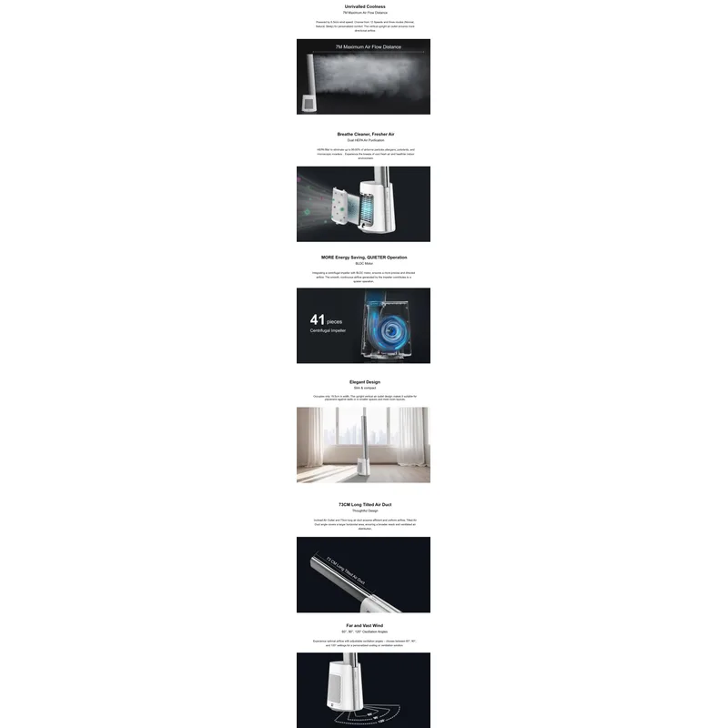 Europace EBF-Z2 Air Purifying Bladeless Fan