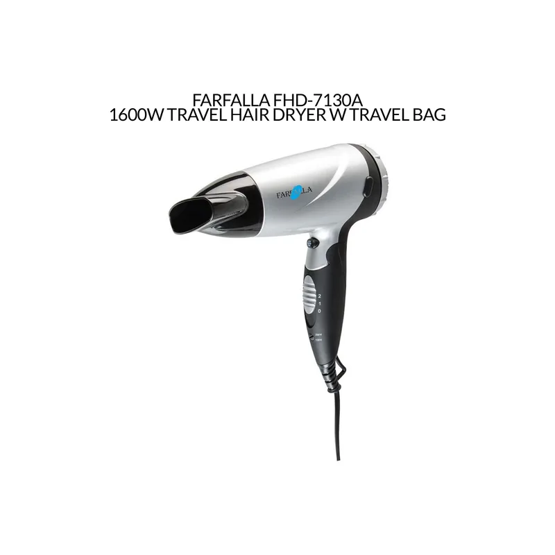 Farfalla FHD-7130A 1600W Travel Hair Dryer