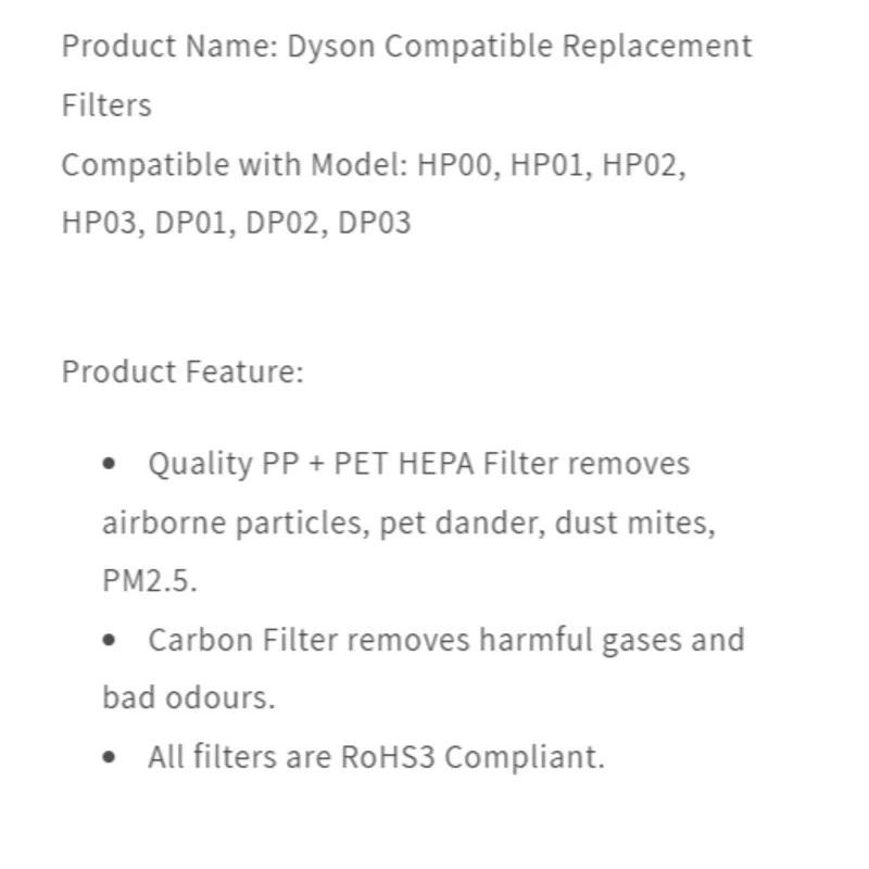 Hepapure REPLACEMENT FILTER HEP-DP1-FIL