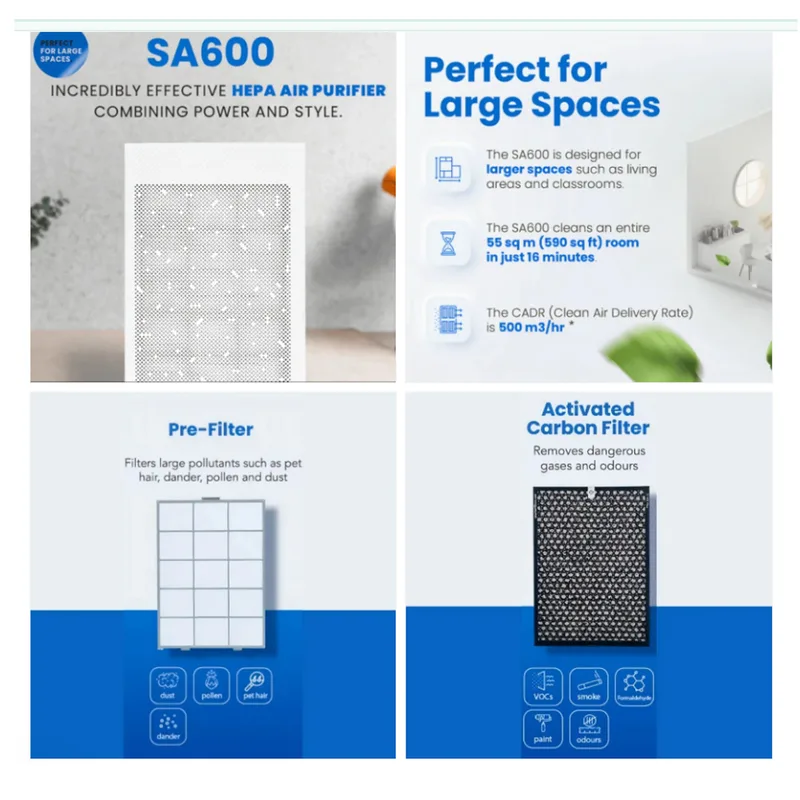 Hepapure SMART AIR SA600 FILTER Replacement Filters X 2 — Variant 2
