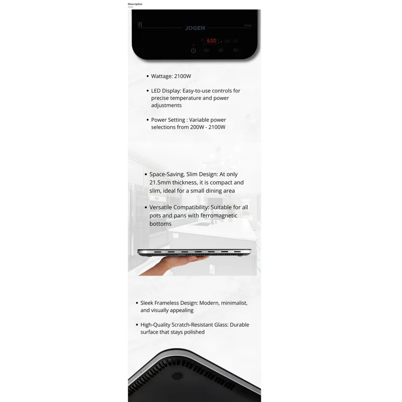Jogen EC7325 Ultra Slim Induction Cooker