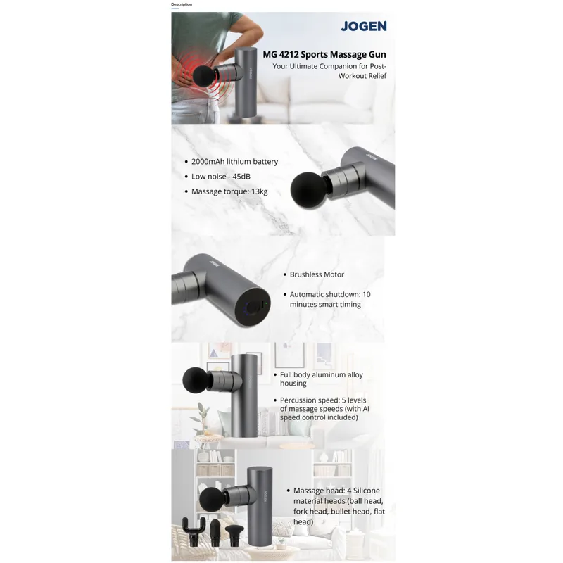 Jogen MG4212 AI Mini Sports Massage Gun