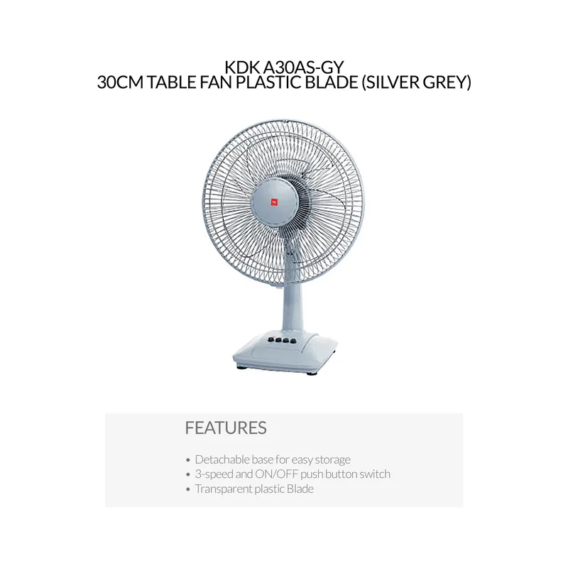 KDK A30AS GY 30CM Table Fan